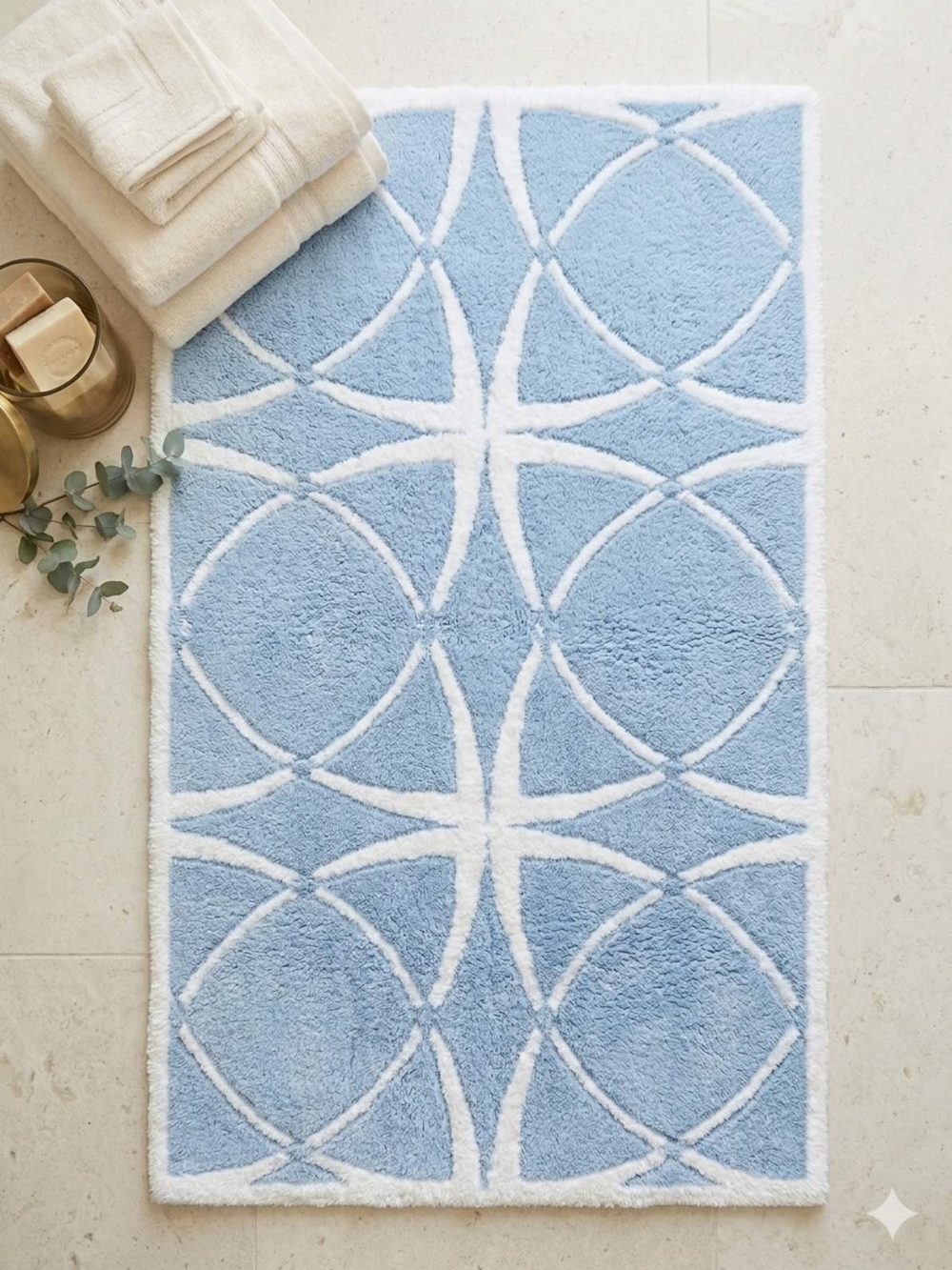 Abyss & Habidecor Collector Series Bistro 330 Bath Rug 23" x 39" Powder Blue